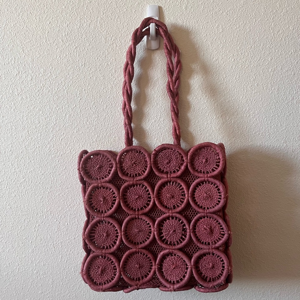 Madewell - Straw Catania Tote Bag - Mauve